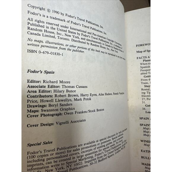 1990 Fodor’s 90 Spain Traveler Guide And Book - Picture 7 of 7